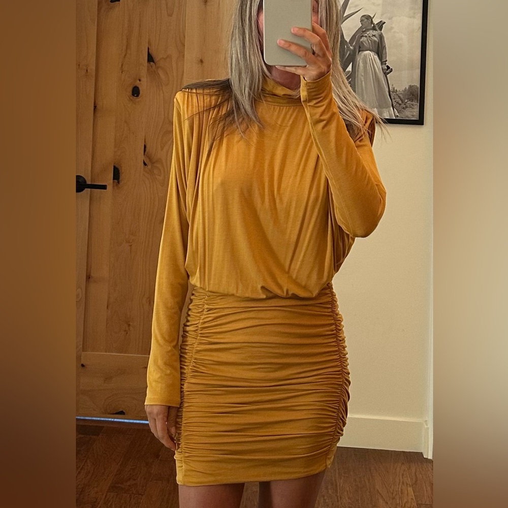 JLUXLABEL Mustard Long Sleeve Dress